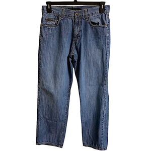 Calvin Klein Jeans Womens Size 32 Low Rise Straight Embroidered 5 Pocket Classic